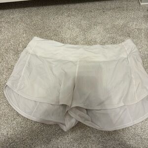 White speed up shorts